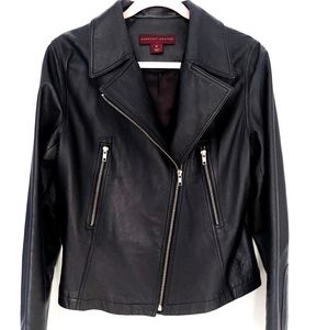 Margaret Godfrey Waist length ZipperLeather jacket